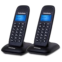 HelloBaby DECT 6.0 Cordless Phone with 2 Handsets, Advanced Call Block, Expandable Cordless Phone with Trilingual Caller ID/Call Waiting, Full-Duplex Handset Speakerphone, Reliable 1000ft Range