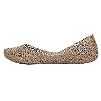 Campana Papel Flats for Women - Comfortable, Stylish & Flexible Slide-On Closed-Toe Jelly Flat Shoes with Hollow Interwoven Cut Out Design