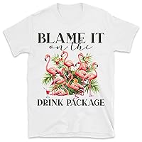 Blame It On The Drink Package Flamingo Lover Shirt, Funny Flamingo Cruise Shirt, Drinking Shirt, Cruise Vacation Shirt, Family Cruise Shirt