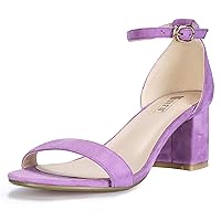IDIFU Women's Cookie-LO Low Block Heels Chunky Sandals Ankle Strap Wedding Dress Pump Shoes