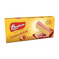 Bauducco Strawberry Wafers - Crispy Wafer Cookies With 3 Delicious, Indulgent, Decadent Layers of Strawberry Flavored Cream - Delicious Sweet Snack or Desert - 5.0 oz (Pack of 1)