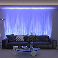 TACAHE RGBW Dynamic Wave Wall Light - Flowing Water, Aurora Visual - Color Changing Wall Washer Lamp with Remote & APP - Ambient Light for Living Room, Gaming Set - 39.3