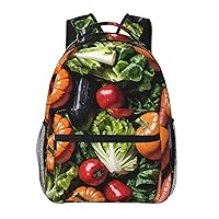Various Fruit And Vegetables Backpack Lightweight Casual Backpacksn Multipurpose Backpack With Laptop Compartmen