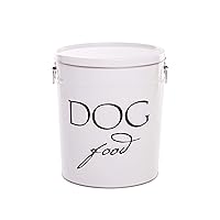 Harry Barker White Classic Food Storage Canister for Dogs, Small 10 Pounds of Food