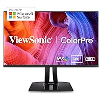 ViewSonic VP275-4K 27 Inch IPS 4K UHD Monitor Designed for Surface with Advanced ergonomics, ColorPro 100% sRGB, 60W USB C, HDMI and DisplayPort inputs or Home and Office