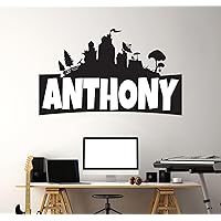 Custom Name Wall Decal - Famous Game Wall Decoration - Wall Decals for Gaming Room Decor - Party Decorations - Wall Decal for Home Bedroom Nursery Playroom Decoration (Wide 40