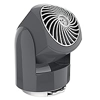 Vornado Flippi V6 Compact Air Circulator Fan, Quiet Portable Travel Fan for Office or Bedroom, Adjustable Head, 2 Speeds, Storm Gray
