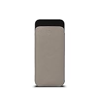 Leather Phone Sleeve Cell Phone Pouch for iPhone 14 Plus/iPhone 14 Pro Max, Full-Grain Leather Cellphone Sleeve Lightweight, Slim Profile, Featuring a Soft Microfiber Lining, Taupe (SFD51604US)