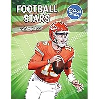 Football Stars Coloring Book: The best players of the American footbal league