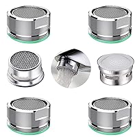 4PCS Faucet Aerator, 2 Packs of Aerator Filter Replacement Parts, With Brass Housing 15/16 Inch 24mm External Thread Aerator Faucet Filter, With Gasket, For Kitchen and Bathroom