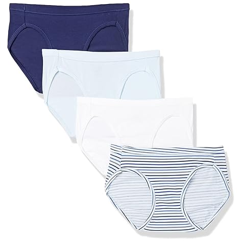 Ultimate Women's Bikini Panties Pack, Moisture-Wicking Bikini Underwear, Moderate Coverage, 5-Pack (Colors May Vary)