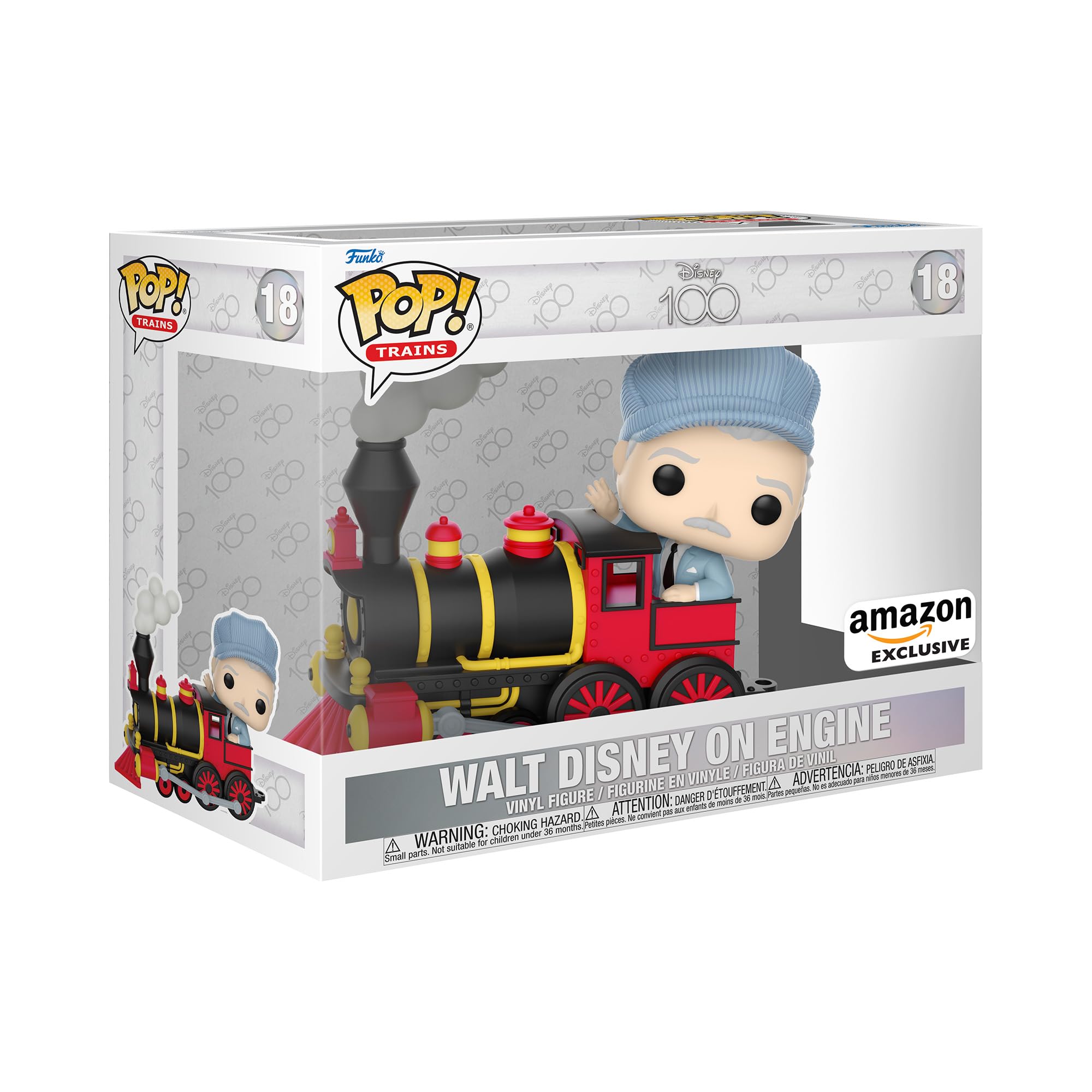 Funko Pop! Train: Disney 100 - Walt Disney on Engine, Walt Disney, Amazon Exclusive