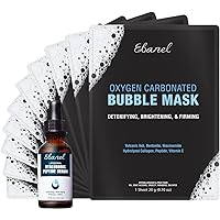 Ebanel Bundle of 10 Pack Bubble Clay Masks, and 2.5% Retinol Serum