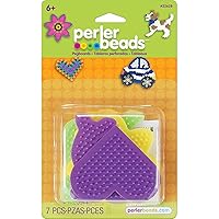 Perler Small Fun Shaped Pegboards for Fuse Beads, Assorted, 8.5 x 5.25 x 2, Pack of 5