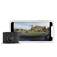 Garmin Dash Cam 67W, 1440p and extra-wide 180-degree FOV, Monitor Your Vehicle While Away w/ New Connected Features, Voice Control, Compact and Discreet, Includes Memory Card - 010-02505-05