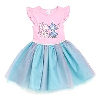 Disney Girls Short Sleeve Tulle Dress Toddler to Big Kid Sizes (2T - 18-20)