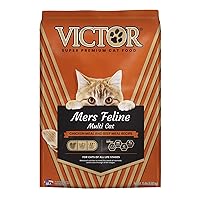 Victor Super Premium Cat Food – Mers Feline Dry Cat Food with Chicken, Beef, Pork and Fish Meal Proteins for Normally Active Cats – All Breeds and All Life Stages from Kitten to Adult, 15 lb