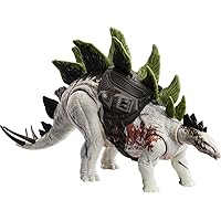 Mattel Jurassic World Dominion Gigantic Trackers Stegosaurus Action Figure Toy with Attack Motion & Tracking Gear, Plus Downloadable App & AR