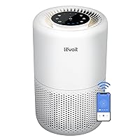 Air Purifier for Home Bedroom, Smart WiFi Alexa Control, Covers up to 916 Sq.Foot, 3 in 1 Filter for Allergies, Pollutants, Smoke, Dust, 24dB Quiet for Bedroom, Core200S/Core 200S-P, White