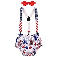 IMEKIS Cake Smash Outfits Baby Boys 1st Birthday Y Back Clip Suspenders Bottoms Bowtie Party Clothes Set for Photo Shoot