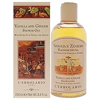 Vanilla and Ginger Shower Gel - Body Wash Gently Caresses and Cleanses Your Skin - Perfumed and Relaxing Body Foam - Scented Shower Gel - Refreshing and Invigorating Bath Gel - 8.4 oz