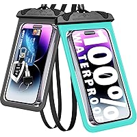 Waterproof Phone Pouch, Waterproof Phone case with Lanyard, Large Cell Phone Dry Bag for iPhone15 14 13 12 Pro Max, Galaxy S24 S23 Ultra- Cruise Ship Essentials-2 Pack