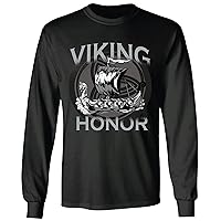 Odin Valhalla Viking Honor Norse Warrior Gift for Men and Women Black and Muticolor Unisex Long Sleeve T Shirt