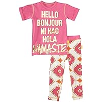 Masala Namaste Hello Tee 2 Piece Set (Baby) Pink