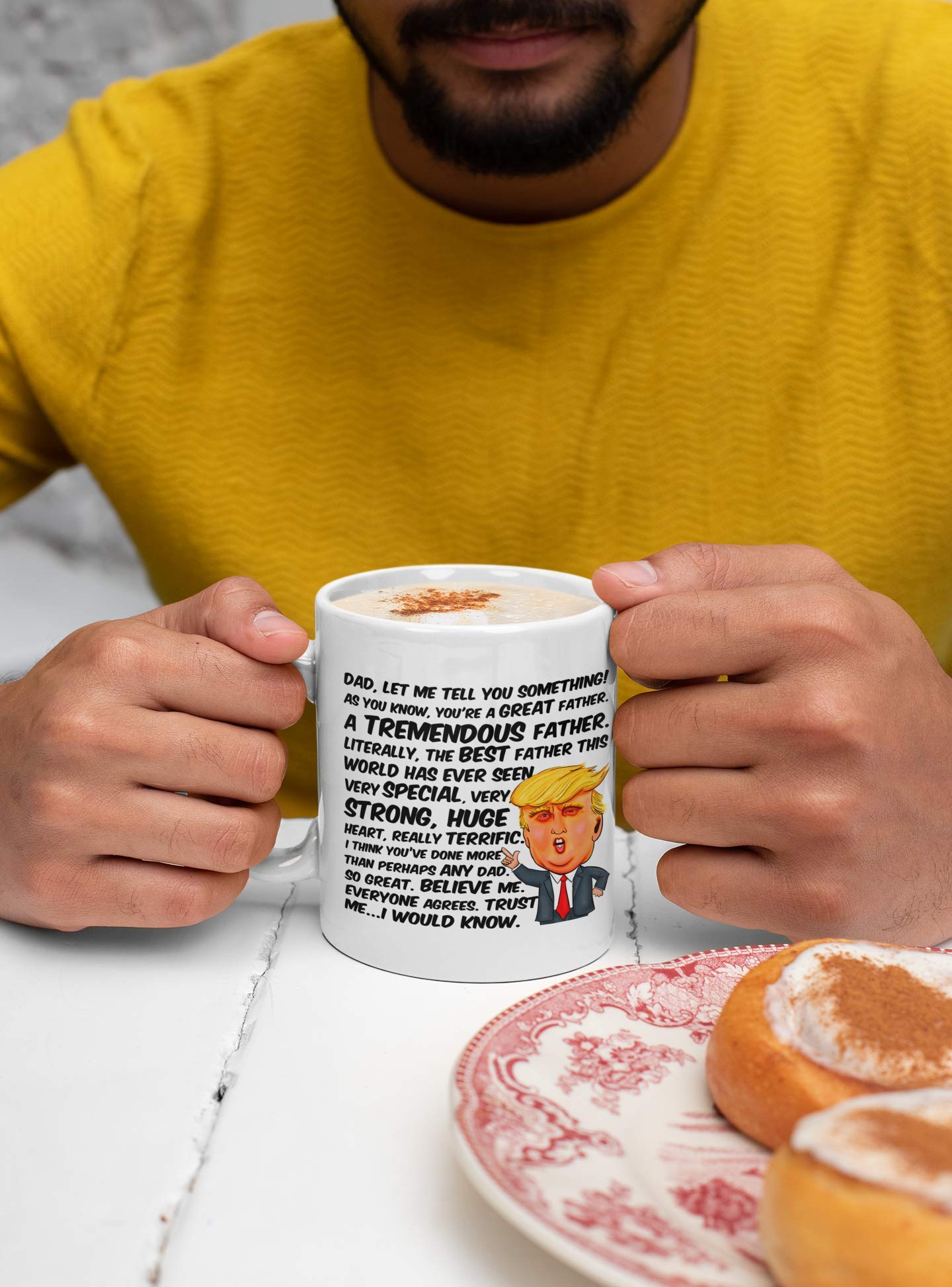 Find Funny Gift Ideas Fathers Day Donald Trump Mug Under 20 Dollars | Funny Fathers Day Mugs for Men President Trump Coffee Mugs | Gag Gifts for Dad - Fun Cups for Dads (Trump Fathers Day Mug)