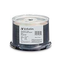 Verbatim DVD-R 4.7GB 16X UltraLife Gold Archival Grade - Branded Surface and Hard Coat - 50pk Spindle