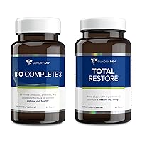 Gundry MD Bio Complete 3 and Total Restore Bundle - Prebiotic, Probiotic, Postbiotic to Support Optimal Gut Health