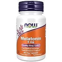 Supplements, Melatonin 5 mg, Free Radical Scavenger*, Healthy Sleep Cycle*, 60 Veg Capsules