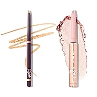 Mally Beauty Evercolor Shadow Stick Extra, Smudge-proof, Transfer-proof, Crease-proof Eyeshadow, Moonlight Shimmer & Evercolor Gel Waterproof Liner, Gold Glimmer