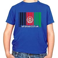 Afghanistan Barcode Style Flag - Childrens/Kids Crewneck T-Shirt