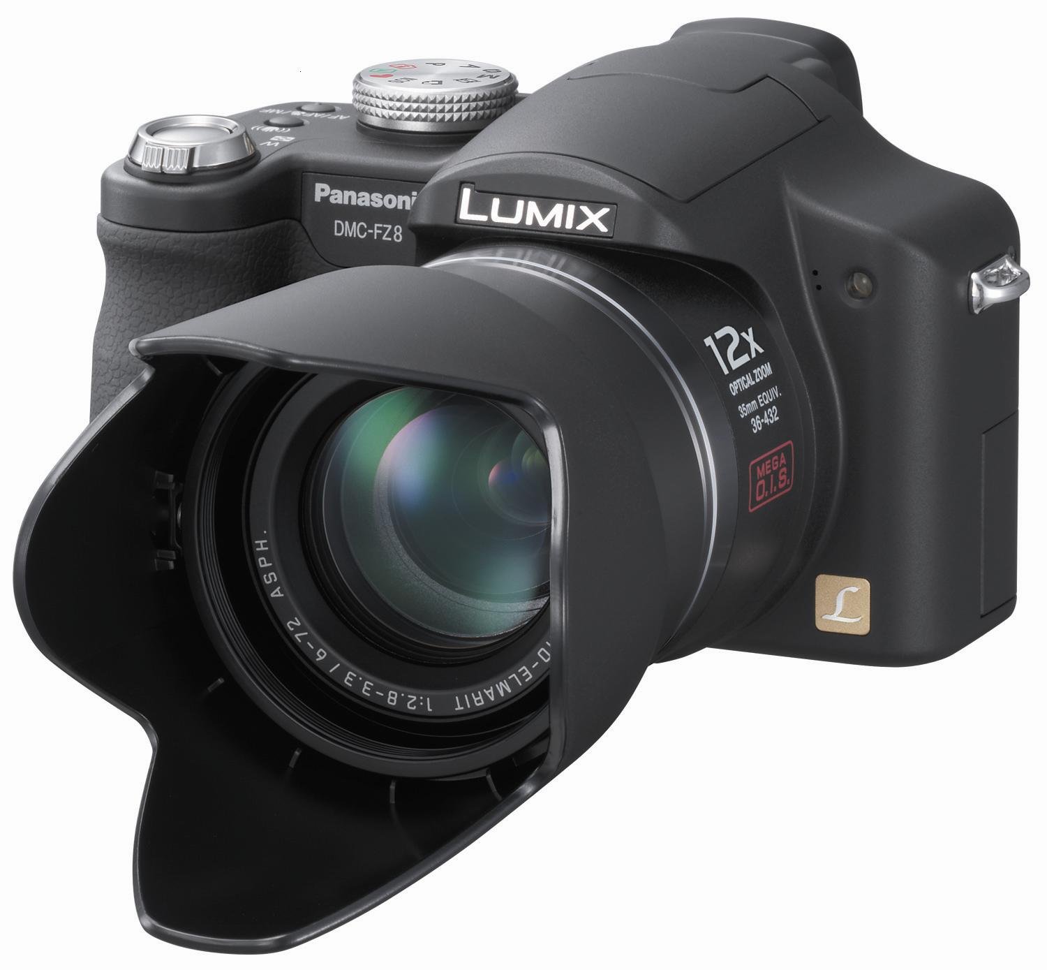Panasonic Lumix DMC-FZ8K 7.2MP Digital Camera with 12x Optical Image Stabilized Zoom (Black)