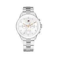 Tommy Hilfiger Womens Sporty Watch - Multifunction Stainless Steel Wristwatch - Water Resistant up to 5 ATM/50 Meters - Premium Fashion Timepiece for All Occasions - 40 mm