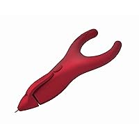 Ergo Soft Red Retractable Ballpoint Pen, Comfort Grip, Black Ink