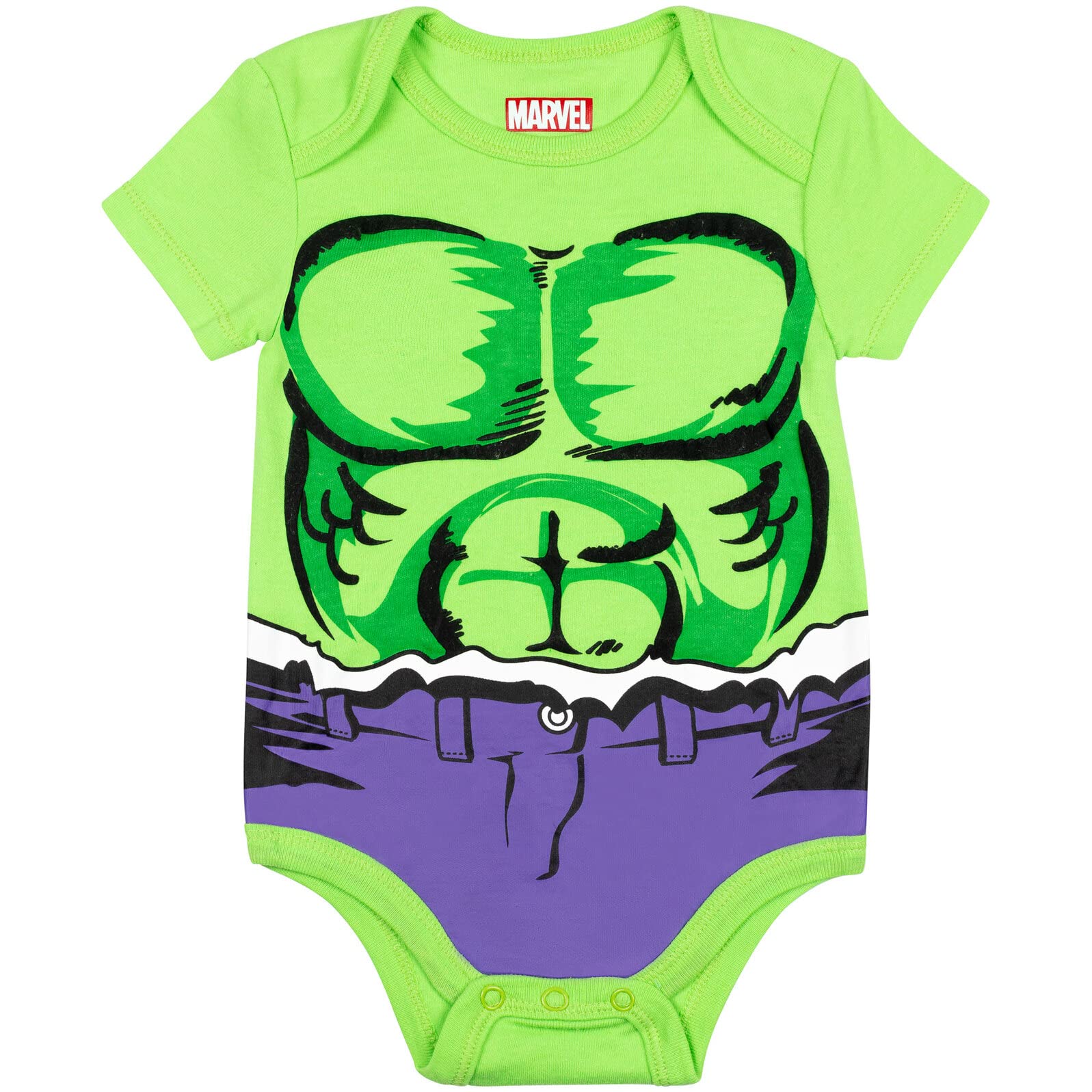 Marvel Baby Boys' 5 Pack Bodysuits - The Hulk, Spiderman, Iron Man, and Captain America