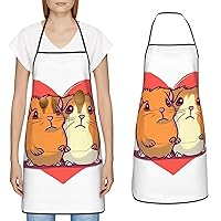 Waterproof Apron with Neck Strap Adjustable Bib for Kitchen Cute Dog Chef Aprons for Women Men Cooking