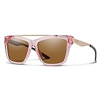 Smith The Runaround Chroma Pop Polarized Sunglasses, Pink Crystal