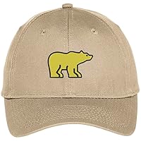Golden Bear Embroidered Animal Themed Cap