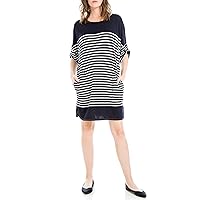 Max Studio Women's Ruched Sleeve Short Dress with Pockets