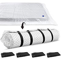 Storage Master Vacuum Storage Bag for Queen Full Size Mattress - Ideal for Memory Foam and Latex Up to 14 Inches - Designed for Easy Moving, Shipping and Storing with Straps (QUEEN/FULL)