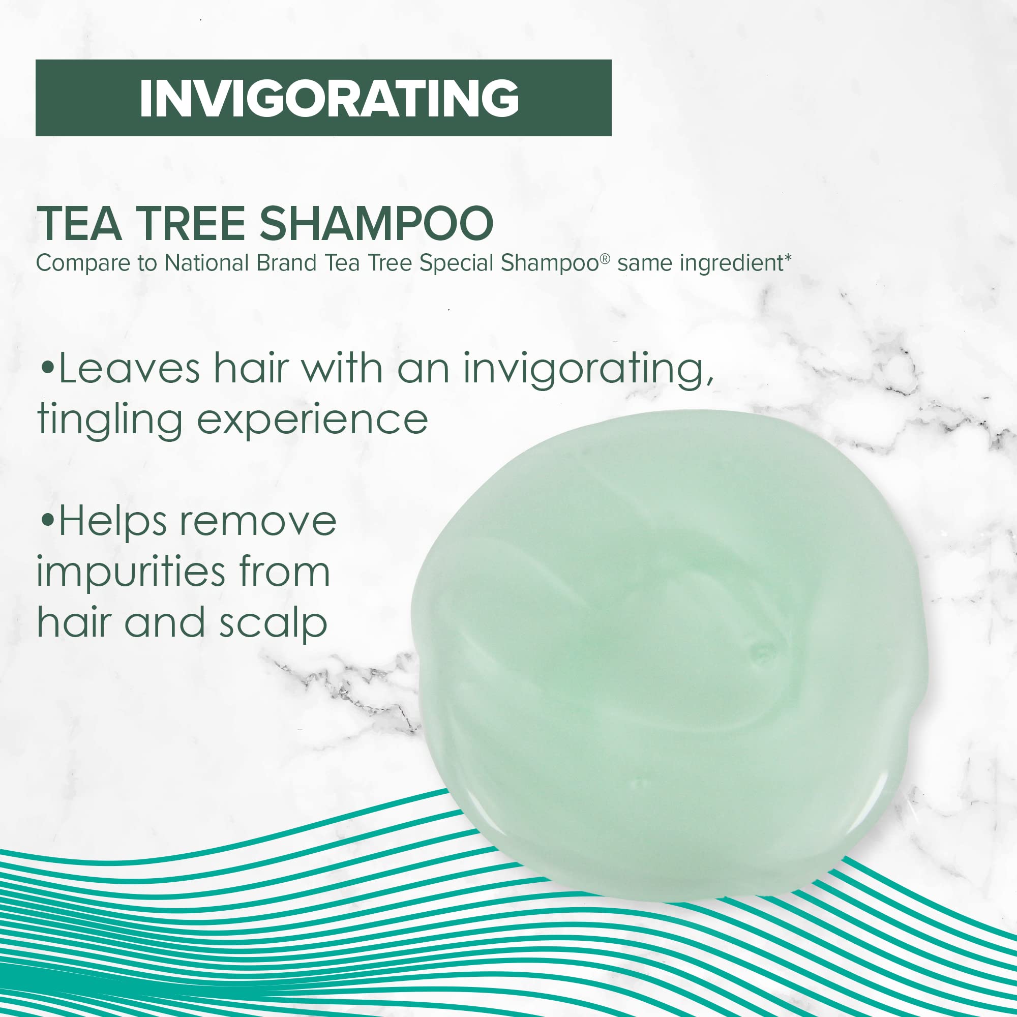 True+Real Tea Tree Shampoo, Invigorating Deep Clean Scalp Care, Refreshing Mint Scent, For All Hair Types, 10.14 oz
