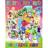 Happy Tree Friends Coloring Book Cute Character for Fan Men Teen Women Kid: Coloring Books For Kids Teens and Adults With 40+ Easy Simple Colouring ... for Any Occasion in Work Office, Home, School