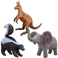 Jet Creations Animals 3 Pack Elephant Skunk Kangaroo Great for Pool, Party Decoration, an-ESROO