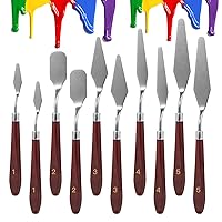 Artist Painting Knives Set - 5 Pieces Painting Knives Stainless Steel  Spatula Palette Knife Oil Painting Accessories Color Mixing Set for Oil,  Canvas, Acrylic