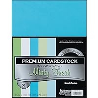 Darice GX220010 Coordination Value Cardstock, 8.5 by 11-Inch, Minty Fresh, 50-Pack