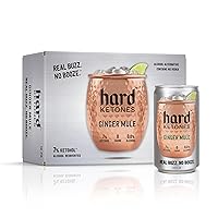 Hard Ketones Ginger Mule | 0.0% Alcohol Alternative with 7% Ketohol | 12 Pack, 8.4 Oz Cans
