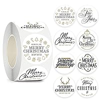 Merry Christmas Gift Sticker Sticker 500Pcs Packaing Decal Ornament Supplies for Candy Baking Cake Cupcake Decor Supply Christmas Stickers for Kids